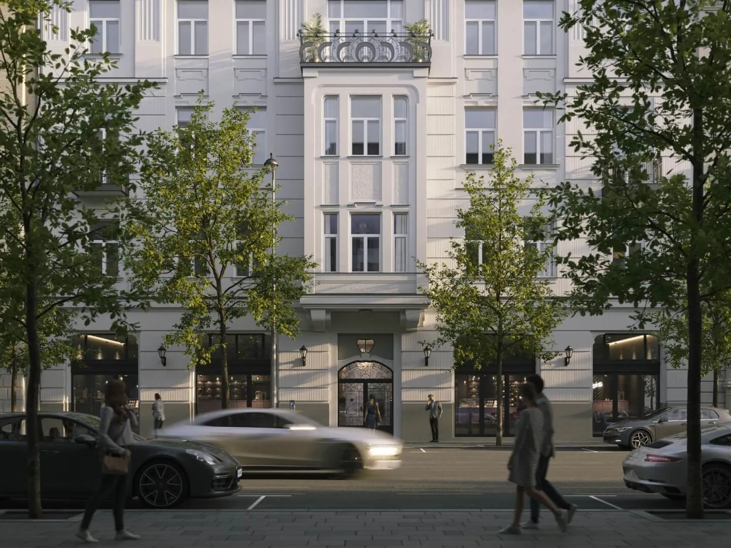 Virtual reconstruction of the Alkotmany 27 building in Budapest using 3D visualizations